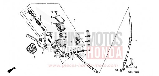 FR. BRAKE MASTER CYLINDER CR250R1 de 2001